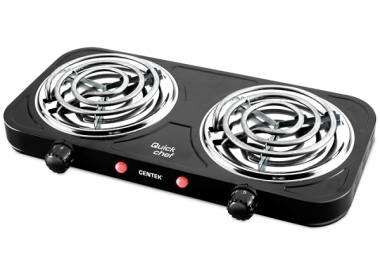 Плитка электрическая СТ-1509 (Black)2 конфорки 2000Вт &mdash; Posudio