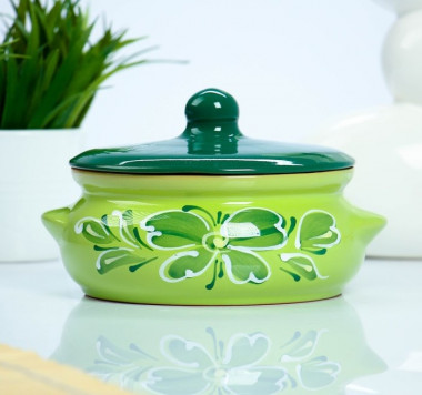 Горшок для запекания 0,7л. зеленый &mdash; Posudio