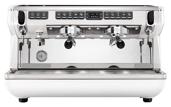 Кофемашина Nuova Simonelli Appia Life XT 2Gr V белая, высокие группы, автомат фото 1 — Posudio