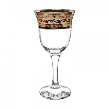 Набор фужеров 6шт &quot;Юнона&quot; с рис &quot;Версаче&quot; (Гусь Хрустальный) GE08-873 — Posudio