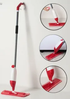Швабра с распылителем красная 3 насадок LDAS &mdash; Posudio