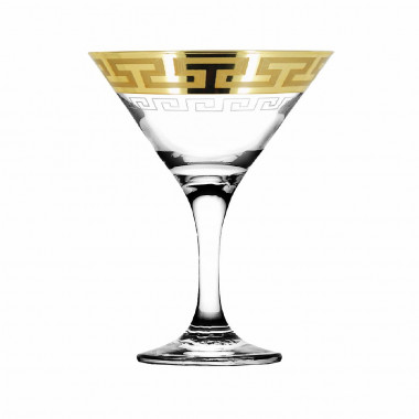 Набор 6 бокалов для мартини с рис &quot;Греческий узор&quot; EAV03-410 — Posudio