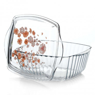 Посуда для СВЧ форма квадратная с крышкой 3л (254*254 мм) Borcam Casseroles with Cover 59049/ — Posudio