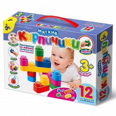 Конструктор "Мягкие кирпичики мини" 12эл. &mdash; Posudio