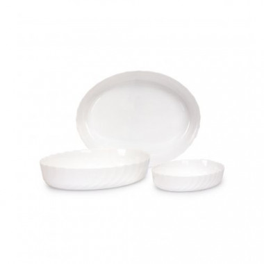 Набор жаропрочных блюд "ТРИАНОН" 3шт. 22*16см.+32*24см.+36*29см. овальные &mdash; Posudio