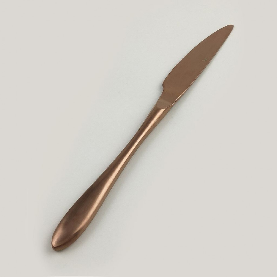 Нож столовый,медный матовый цвет P.L."Alessi-Copper" фото 1 — Posudio