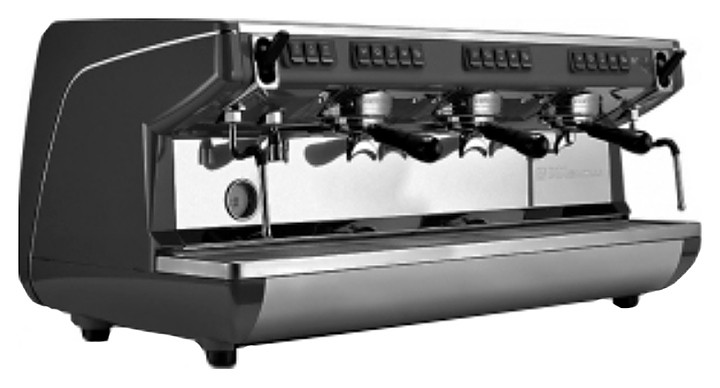 Кофемашина Nuova Simonelli Appia Life 3Gr V черная, высокие группы, экономайзер, автомат фото 1 — Posudio